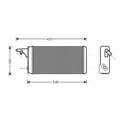 Výmenník tepla vnútorného kúrenia AVA QUALITY COOLING IVA6019