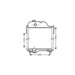 Chladič motora AVA QUALITY COOLING JD2007