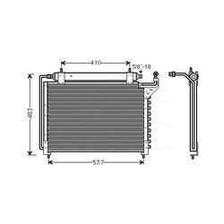 Kondenzátor klimatizácie AVA QUALITY COOLING JR5020D