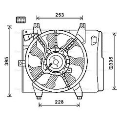 Ventilátor chladenia motora AVA QUALITY COOLING KA7526