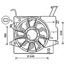 Ventilátor chladenia motora AVA QUALITY COOLING KA7538