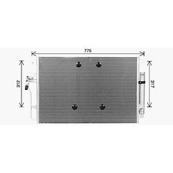 Kondenzátor klimatizácie AVA QUALITY COOLING MS5724D