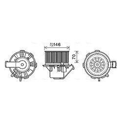 Vnútorný ventilátor AVA QUALITY COOLING MS8648