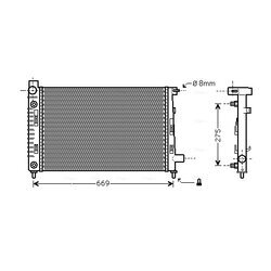 Chladič motora AVA QUALITY COOLING MSA2282