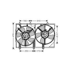 Ventilátor chladenia motora AVA QUALITY COOLING MT7523