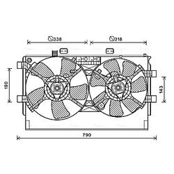 Ventilátor chladenia motora AVA QUALITY COOLING MT7530