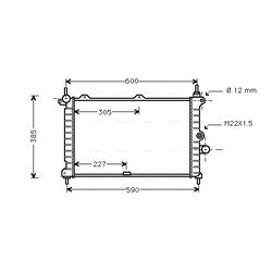 Chladič motora AVA QUALITY COOLING OL2266