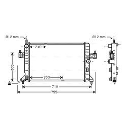 Chladič motora AVA QUALITY COOLING OL2305