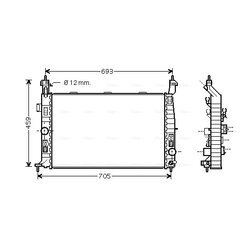 Chladič motora AVA QUALITY COOLING OL2348