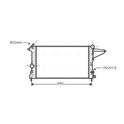 Chladič motora AVA QUALITY COOLING OLA2161