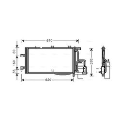 Kondenzátor klimatizácie AVA QUALITY COOLING OLA5370D