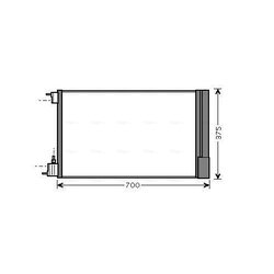 Kondenzátor klimatizácie AVA QUALITY COOLING OLA5478D