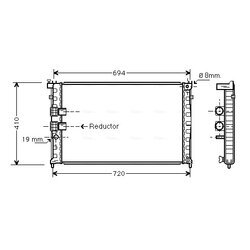 Chladič motora AVA QUALITY COOLING PE2339