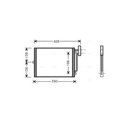 Kondenzátor klimatizácie AVA QUALITY COOLING PRA5038