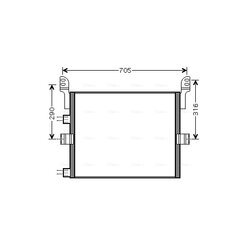 Kondenzátor klimatizácie AVA QUALITY COOLING REA5054