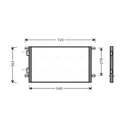 Kondenzátor klimatizácie AVA QUALITY COOLING RTA5253