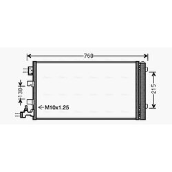 Kondenzátor klimatizácie AVA QUALITY COOLING RTA5449D