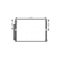 Kondenzátor klimatizácie AVA QUALITY COOLING TO5640D