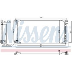 Kondenzátor klimatizácie AVA QUALITY COOLING TO5796D - obr. 1