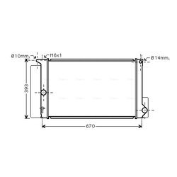 Chladič motora AVA QUALITY COOLING TOA2397