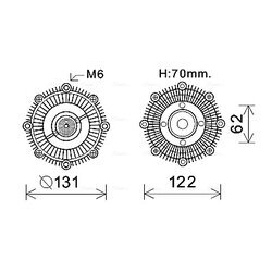 Spojka ventilátora chladenia AVA QUALITY COOLING TOC592