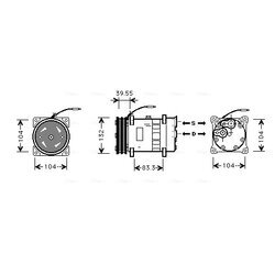 Kompresor klimatizácie AVA QUALITY COOLING VLK039