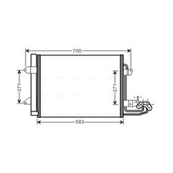 Kondenzátor klimatizácie AVA QUALITY COOLING VN5211D