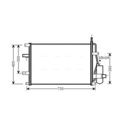 Kondenzátor klimatizácie AVA QUALITY COOLING VO5107D