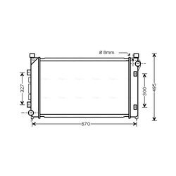 Chladič motora AVA QUALITY COOLING AU2163