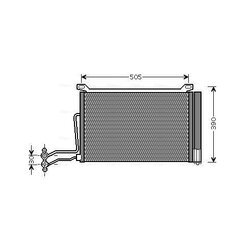 Kondenzátor klimatizácie AVA QUALITY COOLING BW5264D