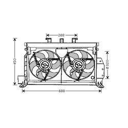 Ventilátor chladenia motora AVA QUALITY COOLING CN7521