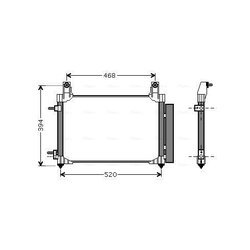 Kondenzátor klimatizácie AVA QUALITY COOLING DW5081D