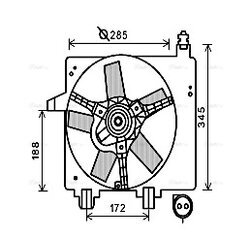 Ventilátor chladenia motora AVA QUALITY COOLING FD7550