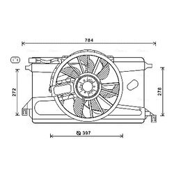 Ventilátor chladenia motora AVA QUALITY COOLING FD7562