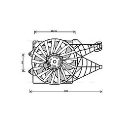 Ventilátor chladenia motora AVA QUALITY COOLING FT7562