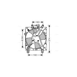 Ventilátor chladenia motora AVA QUALITY COOLING HD7524