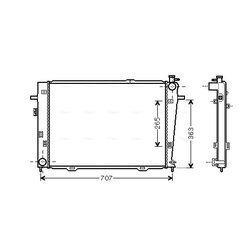 Chladič motora AVA QUALITY COOLING HY2126