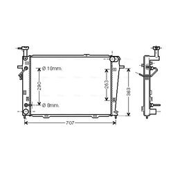 Chladič motora AVA QUALITY COOLING HY2127