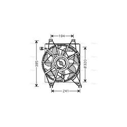 Ventilátor chladenia motora AVA QUALITY COOLING HY7502