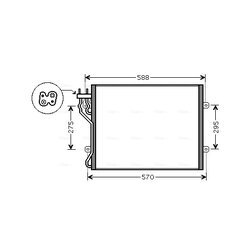 Kondenzátor klimatizácie AVA QUALITY COOLING JE5035