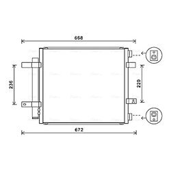 Kondenzátor klimatizácie AVA QUALITY COOLING JR5053D