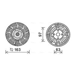 Spojka ventilátora chladenia AVA QUALITY COOLING MEC257