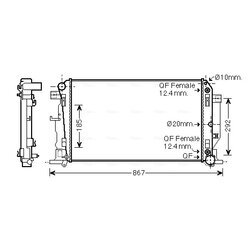 Chladič motora AVA QUALITY COOLING MS2445