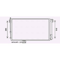 Kondenzátor klimatizácie AVA QUALITY COOLING MS5696D