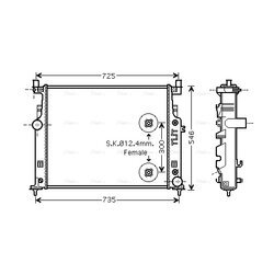 Chladič motora AVA QUALITY COOLING MSA2458