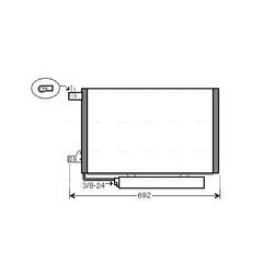 Kondenzátor klimatizácie AVA QUALITY COOLING MSA5386D