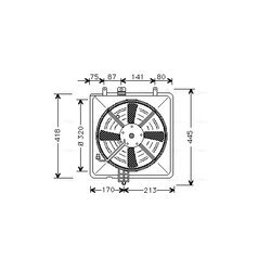 Ventilátor chladenia motora AVA QUALITY COOLING MT7502