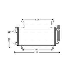 Kondenzátor klimatizácie AVA QUALITY COOLING MZ5157D