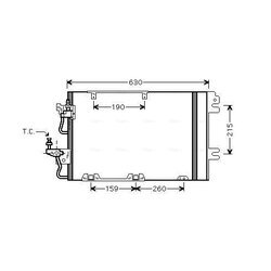 Kondenzátor klimatizácie AVA QUALITY COOLING OL5367D