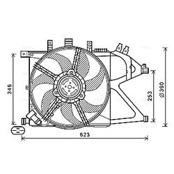 Ventilátor chladenia motora AVA QUALITY COOLING OL7672